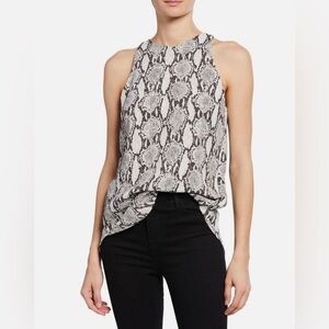 Alc halter top cami tank size 2 anise snakeskin sleeveless silky animal print​